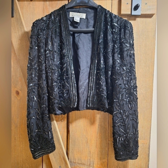 A Niteline by Della Roufogali 100 silk lined embellished blazer in a size small. - Picture 1 of 6